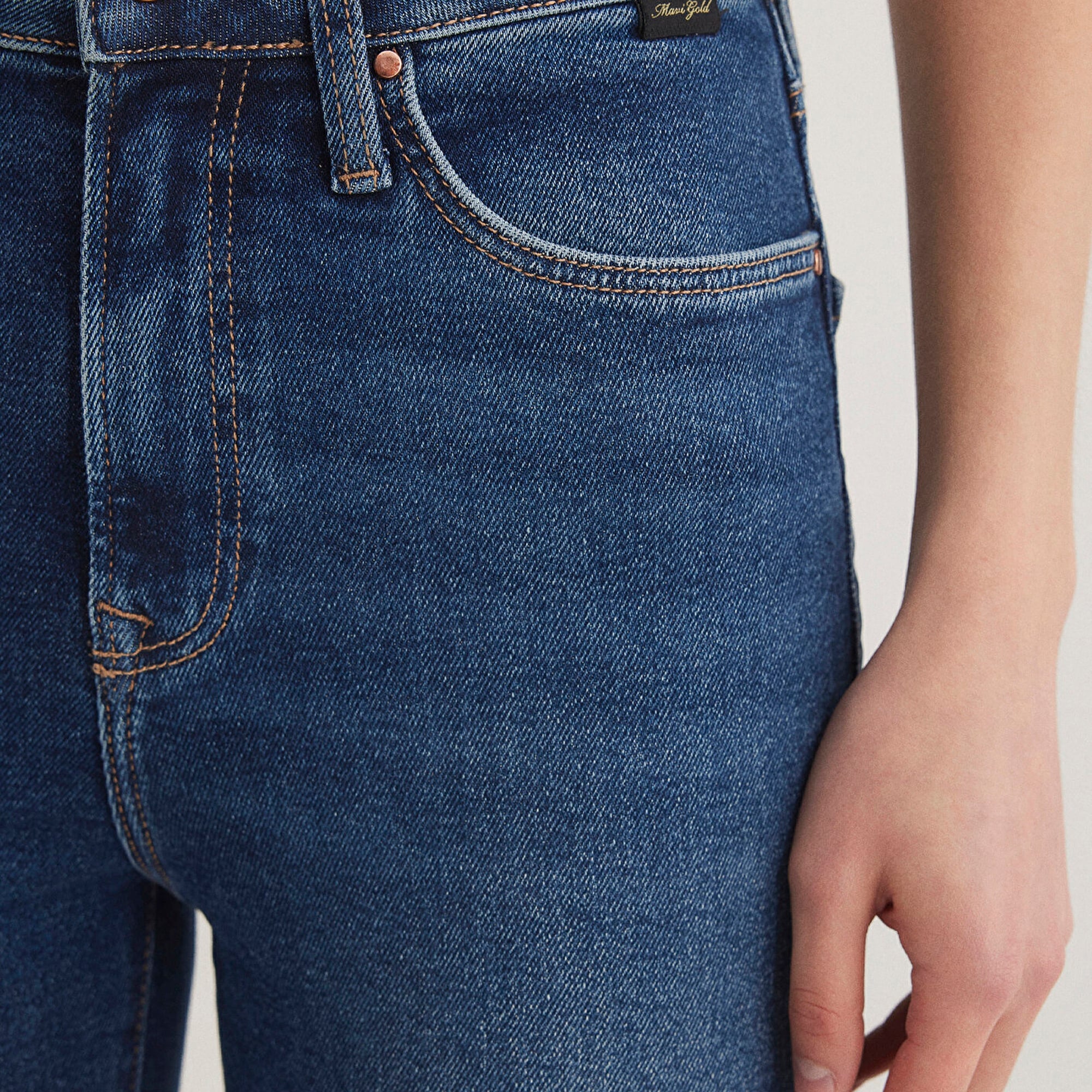 Mavi Serenay Gold Shape Koyu Mavi Jean Pantolon 100980-33687