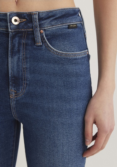  Mavi Serenay Gold Shape Koyu Mavi Jean Pantolon 100980-33687