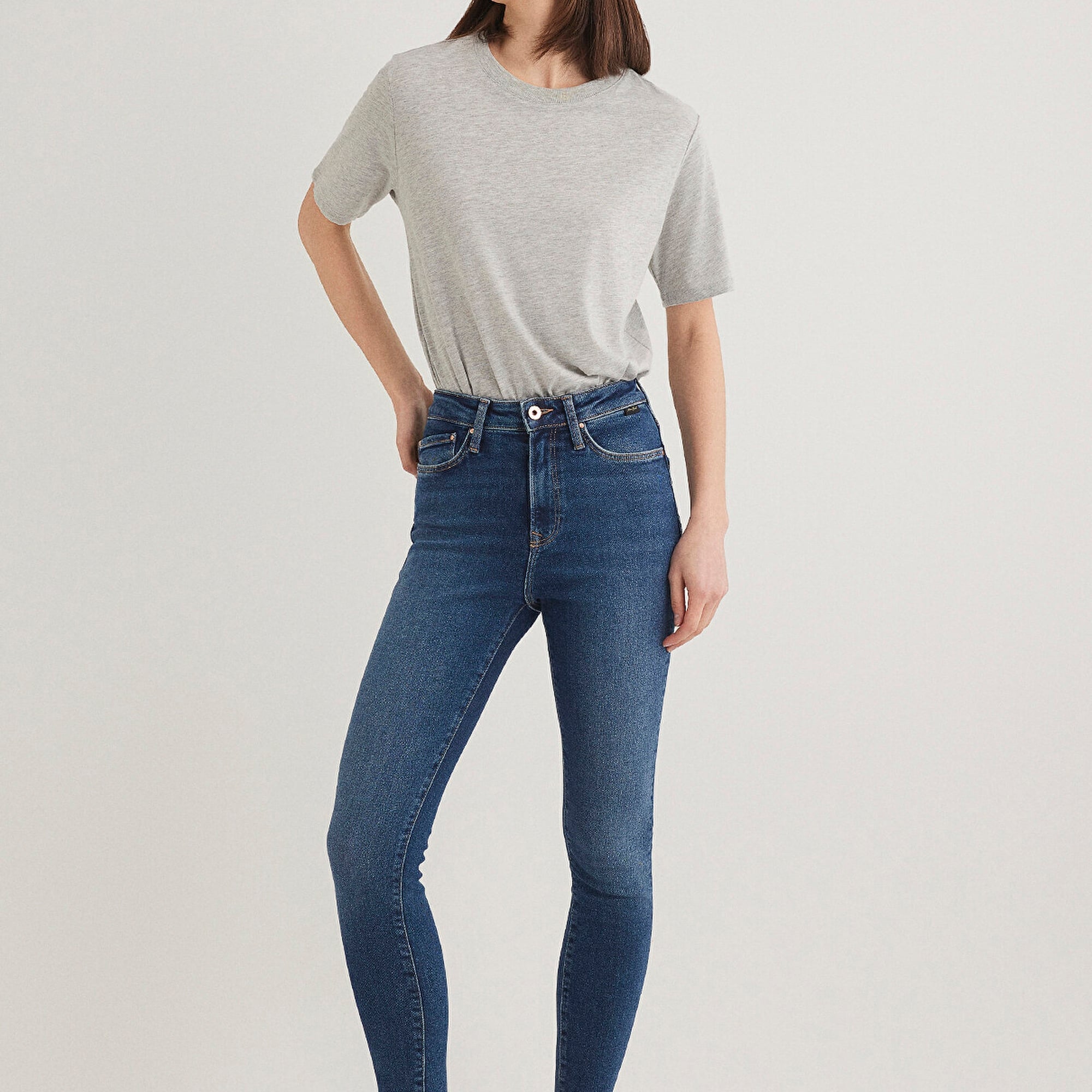 Mavi Serenay Gold Shape Koyu Mavi Jean Pantolon 100980-33687