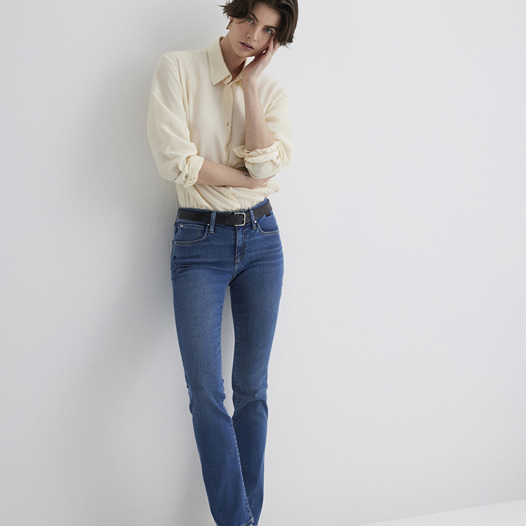 Mavi Mona Gold Klasik Gölgeli Indigo Mavisi Jean Pantolon 1049784195