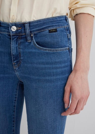  Mavi Mona Gold Klasik Gölgeli Indigo Mavisi Jean Pantolon 1049784195