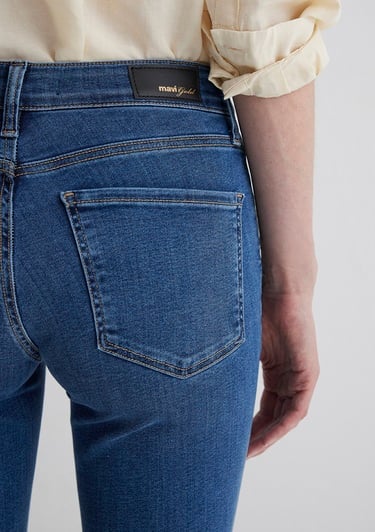  Mavi Mona Gold Klasik Gölgeli Indigo Mavisi Jean Pantolon 1049784195