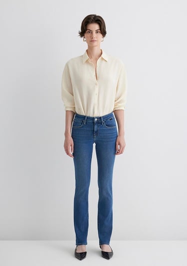  Mavi Mona Gold Klasik Gölgeli Indigo Mavisi Jean Pantolon 1049784195