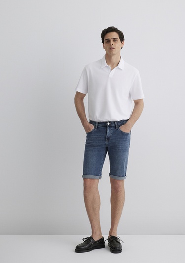  Mavi Nicholas Mavi Black Puslu Koyu Mavi Jean Şort 0416084465