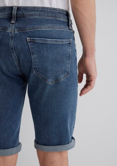  Mavi Nicholas Mavi Black Puslu Koyu Mavi Jean Şort 0416084465