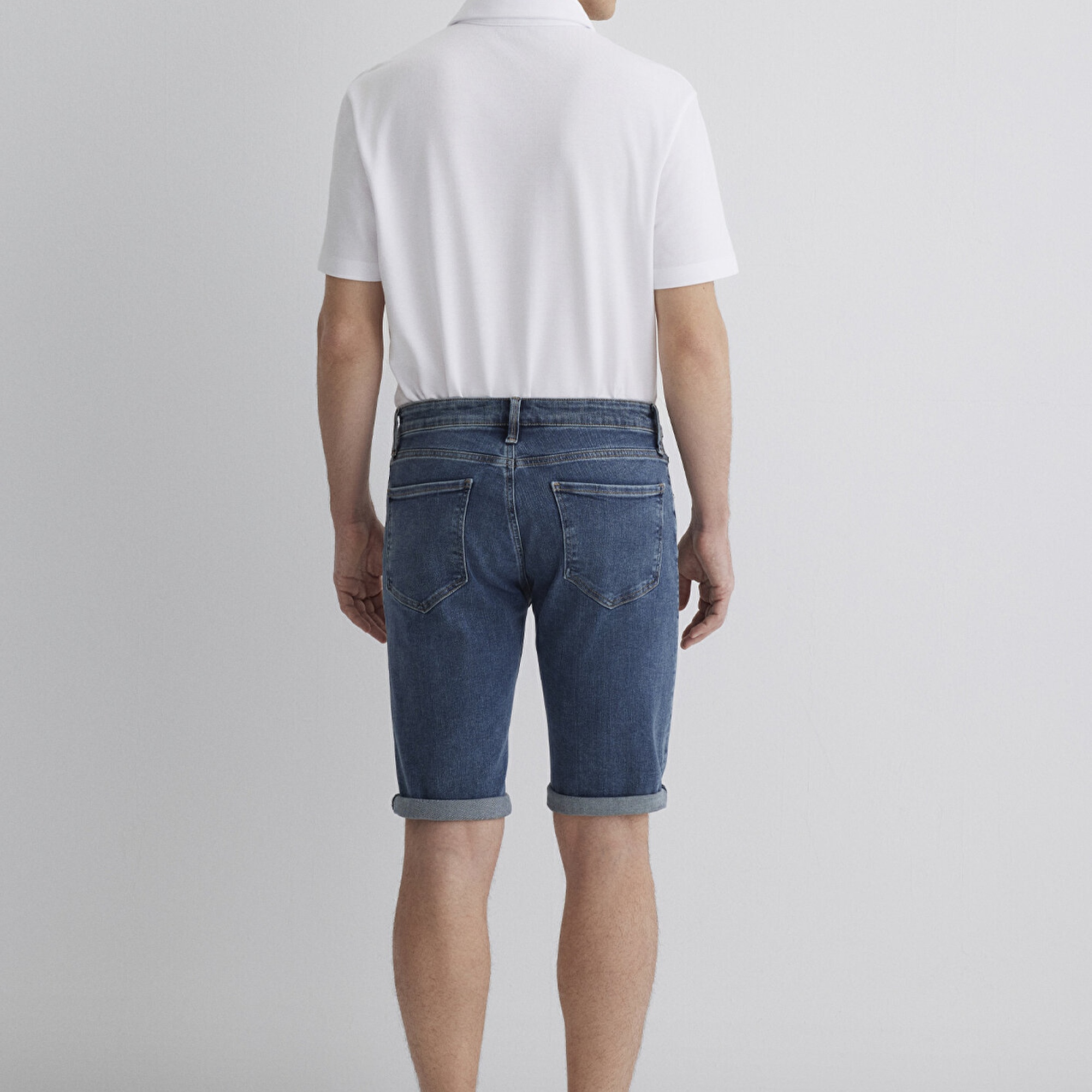 Mavi Nicholas Mavi Black Puslu Koyu Mavi Jean Şort 0416084465