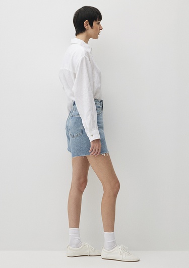  Mavi Millie 90lar Gölgeli Indigo Mavisi Jean Şort 1458934576