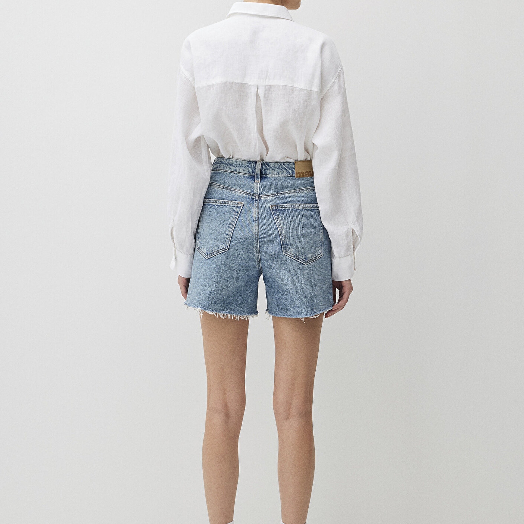 Mavi Millie 90lar Gölgeli Indigo Mavisi Jean Şort 1458934576