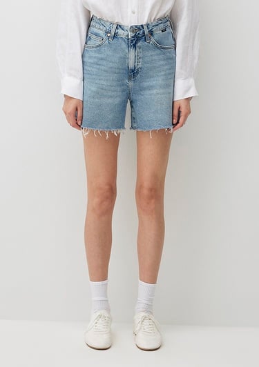  Mavi Millie 90lar Gölgeli Indigo Mavisi Jean Şort 1458934576