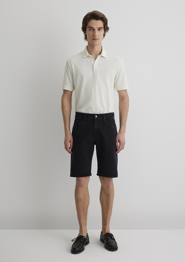  Mavi Brian Street Koyu Gri Jean Şort 0418484559