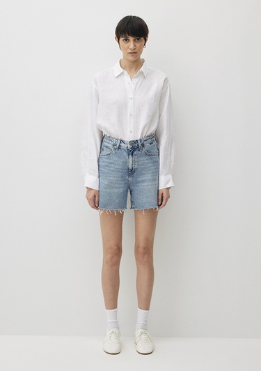  Mavi Millie 90lar Gölgeli Indigo Mavisi Jean Şort 1458934576