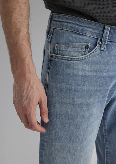  Mavi Nicholas Mavi Premium Puslu Açık MaviJean Şort 0416028720