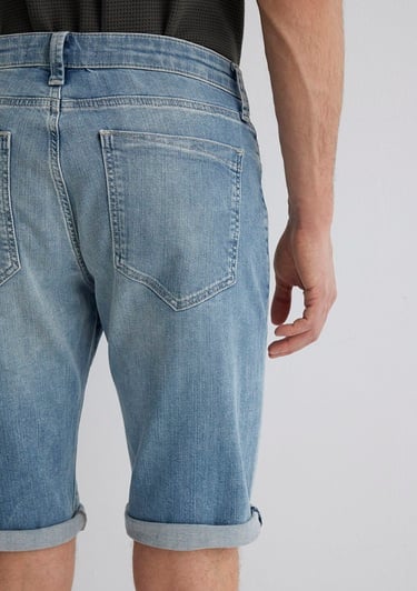  Mavi Nicholas Mavi Premium Puslu Açık MaviJean Şort 0416028720