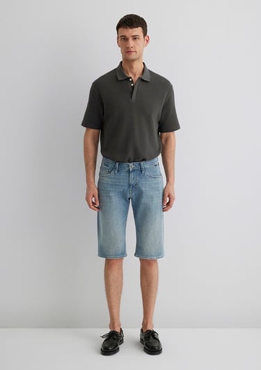  Mavi Nicholas Mavi Premium Puslu Açık MaviJean Şort 0416028720