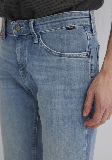  Mavi Nicholas Mavi Premium Puslu Açık MaviJean Şort 0416028720