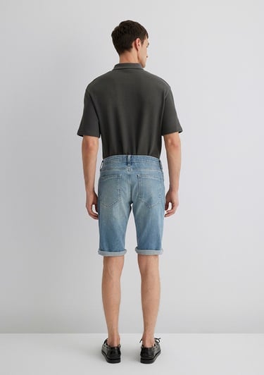  Mavi Nicholas Mavi Premium Puslu Açık MaviJean Şort 0416028720