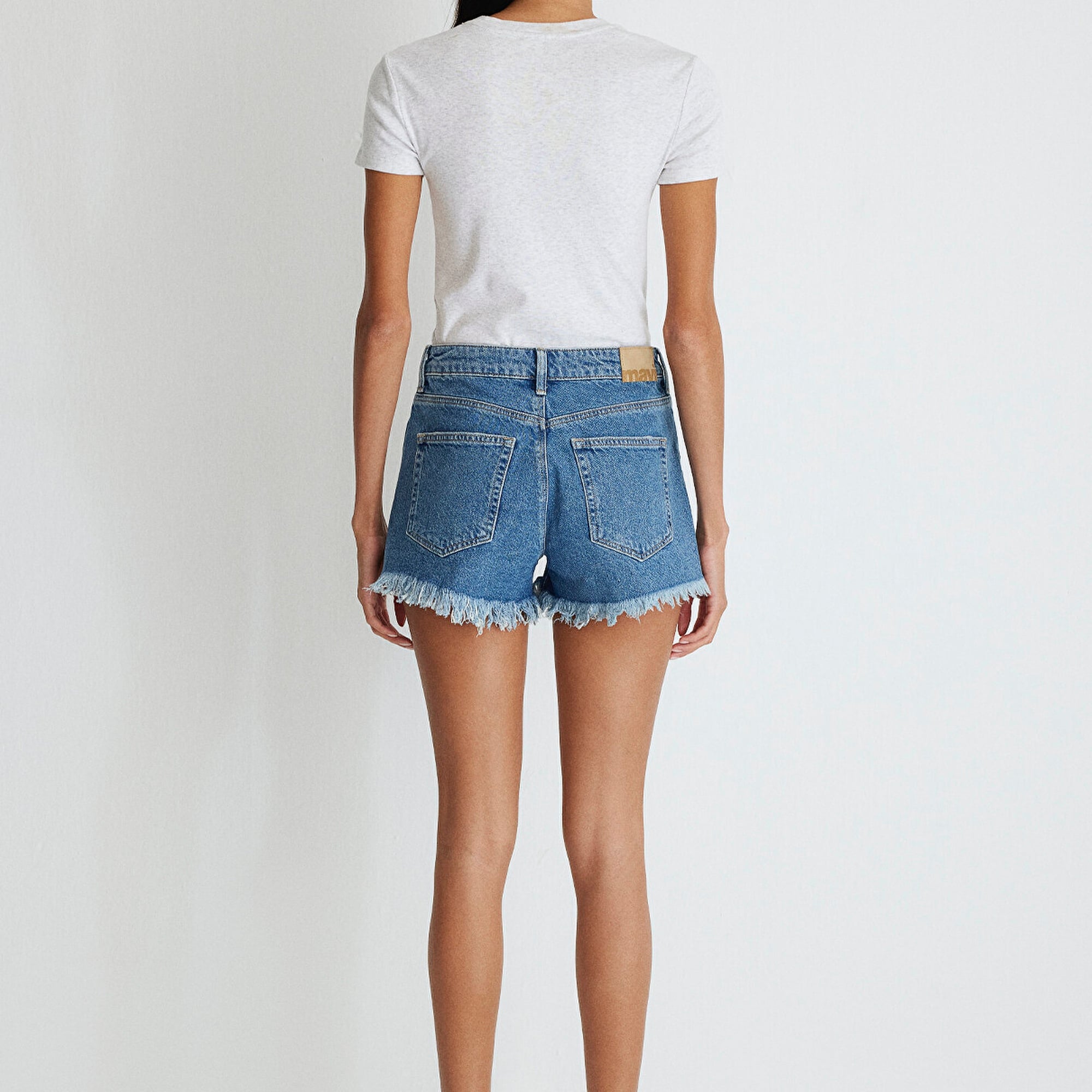 Mavi Rosie 90lar Koyu Mavi Jean Şort 1447433874