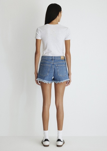  Mavi Rosie 90lar Koyu Mavi Jean Şort 1447433874