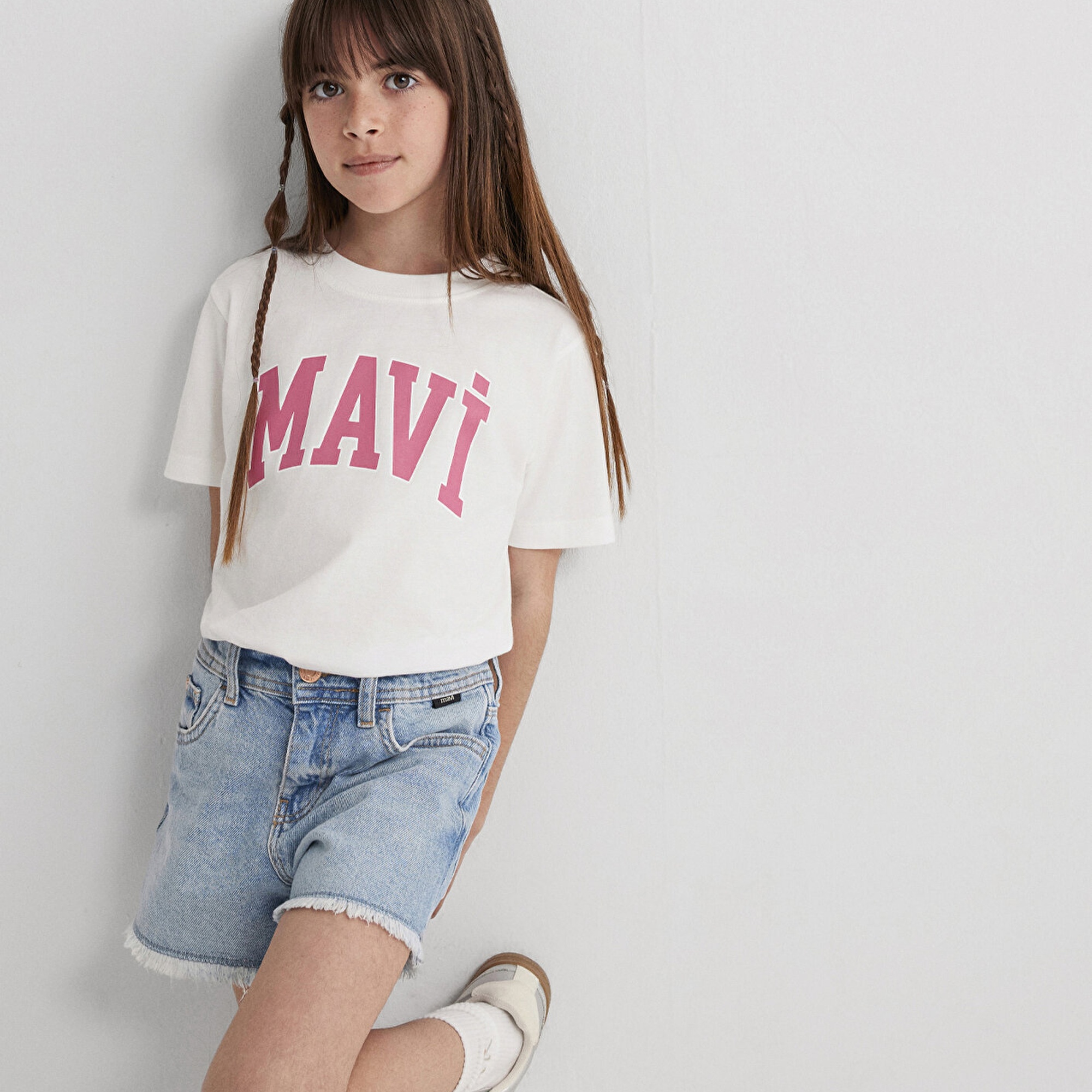 Mavi Mavi Logo Baskılı Beyaz Tişört Regular Fit / Normal Kesim 7610109-70057