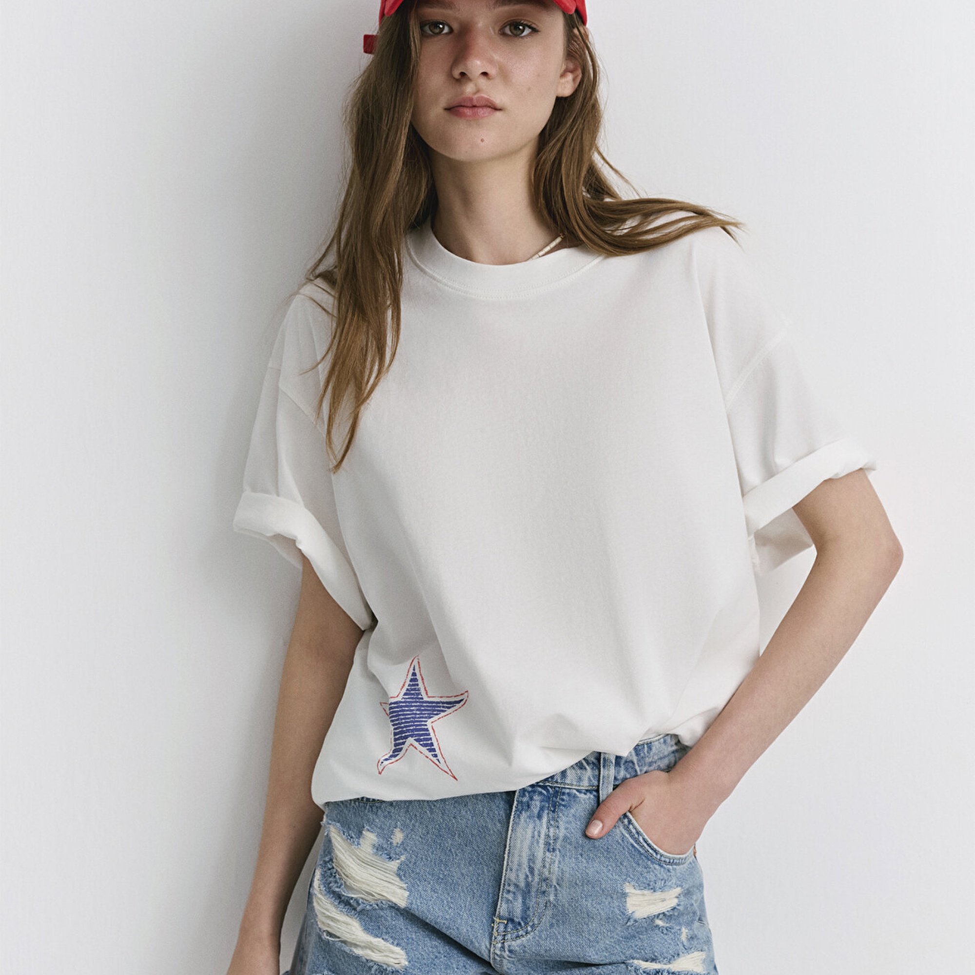 Mavi Tyra 90lar Yırtıklı Açık Mavi Jean Şort 1410011-84425