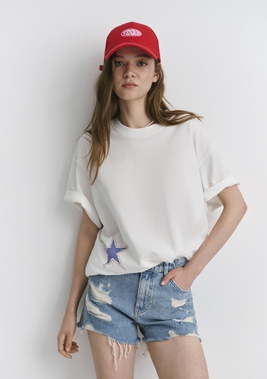  Mavi Tyra 90lar Yırtıklı Açık Mavi Jean Şort 1410011-84425