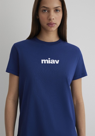  Mavi Miav Baskılı Lacivert Tişört Regular Fit / Normal Kesim 1610622-70722