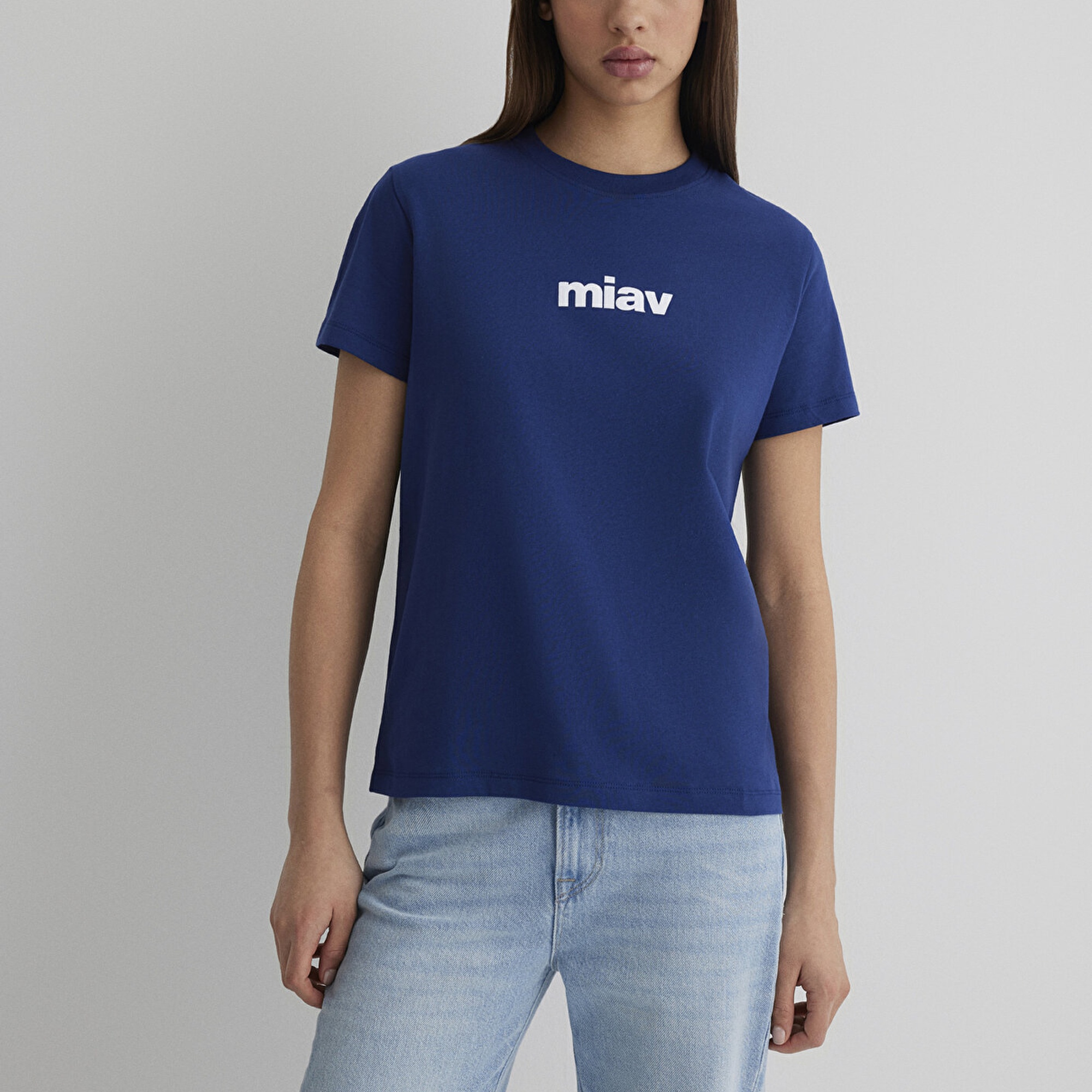 Mavi Miav Baskılı Lacivert Tişört Regular Fit / Normal Kesim 1610622-70722