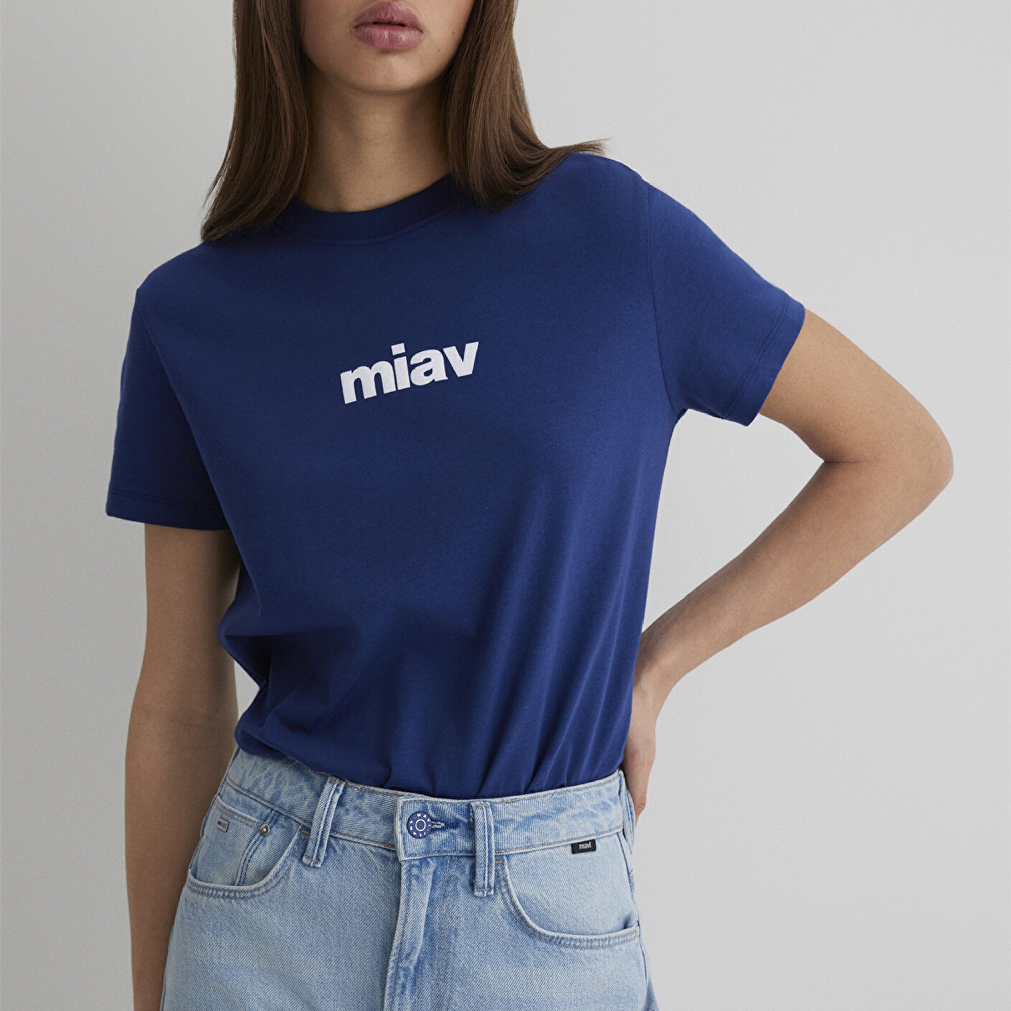 Mavi Miav Baskılı Lacivert Tişört Regular Fit / Normal Kesim 1610622-70722