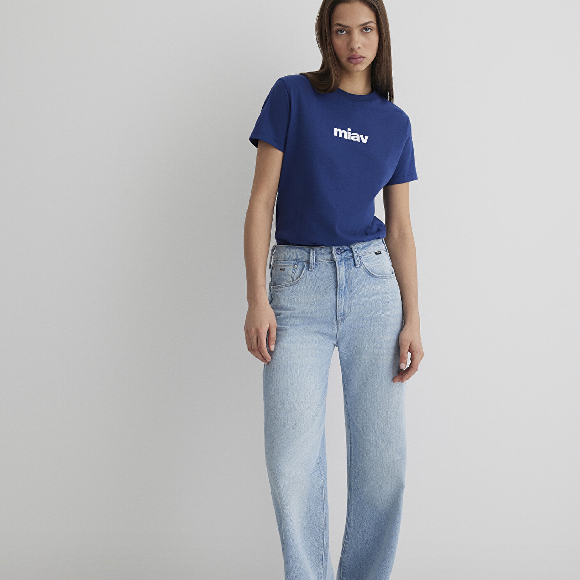 Mavi Miav Baskılı Lacivert Tişört Regular Fit / Normal Kesim 1610622-70722
