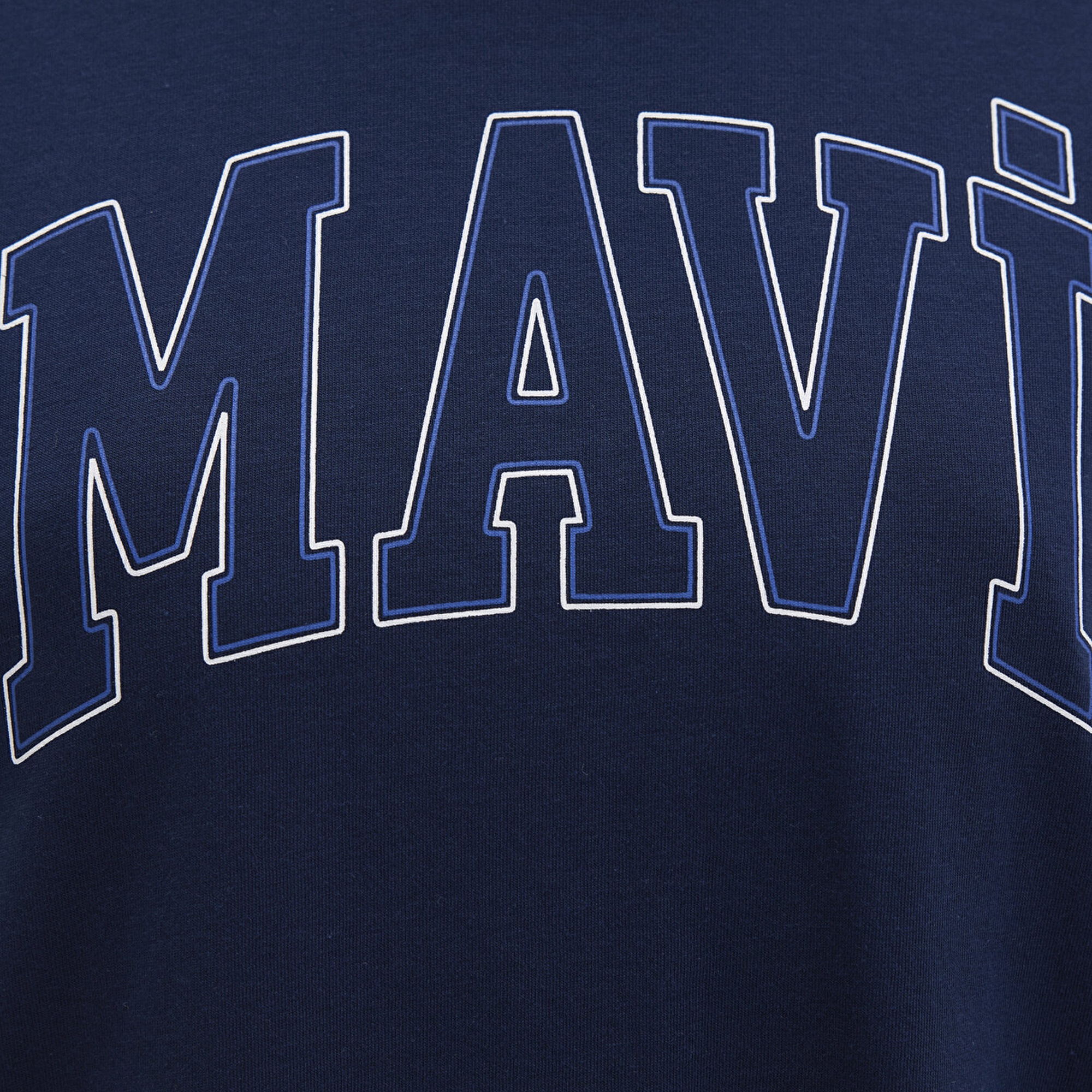 Mavi Mavi Logo Baskılı Lacivert Tişört Regular Fit / Normal Kesim 1611193-70488