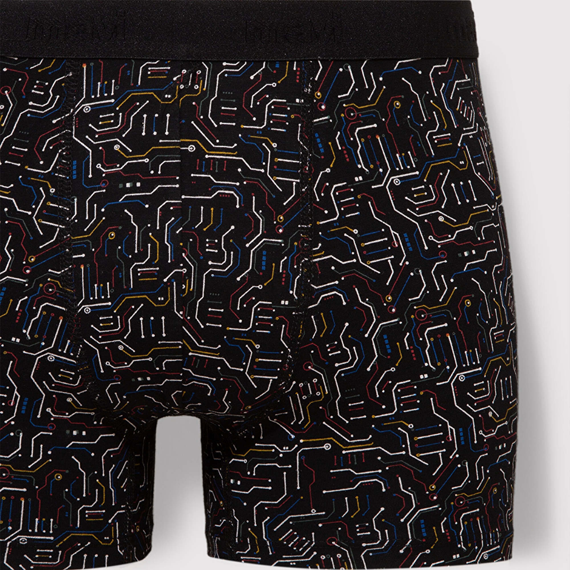 Mavi Baskılı Siyah Boxer 0910451-900