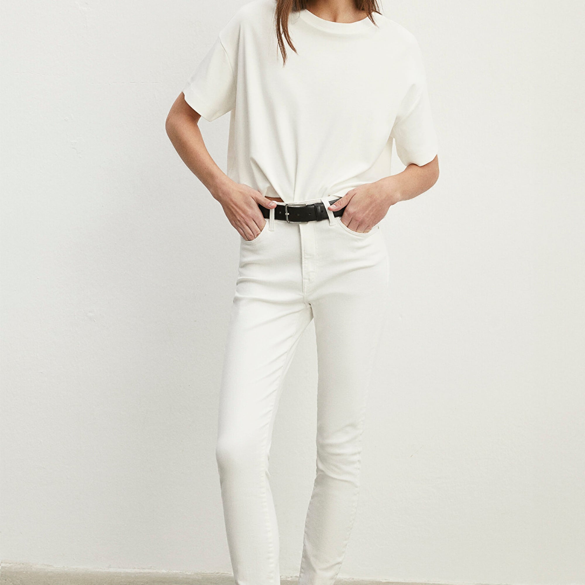 Mavi Serenay Gold Shape Beyaz Jean Pantolon 100980-83673