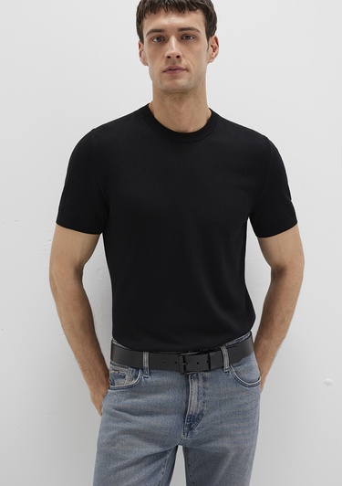  Mavi Siyah Deri Kemer 0910644-900