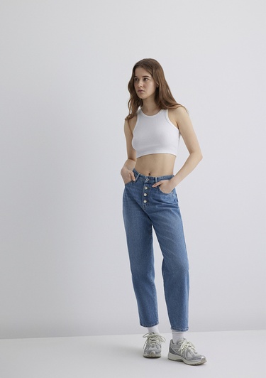  Mavi Lila Iconic Gölgeli Indigo Mavisi Jean Pantolon 101354-85535