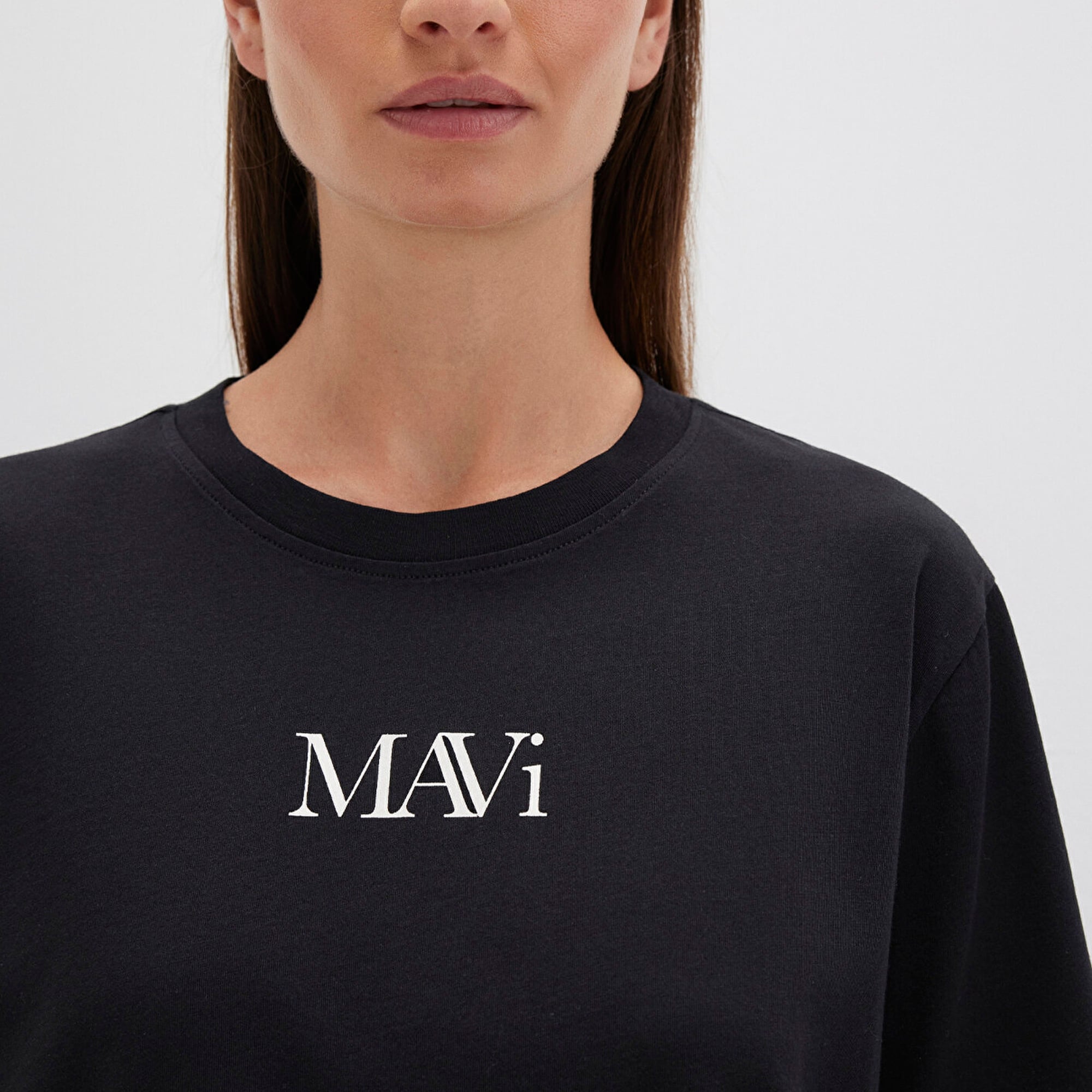 Mavi Mavi Logo Baskılı Siyah Tişört Regular Fit / Normal Kesim 1611594-900