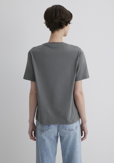  Mavi Mavi Logo Baskılı Gri Tişört Regular Fit / Normal Kesim 1611990-70122