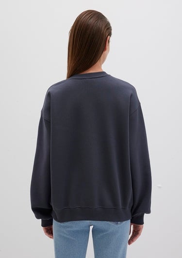  Mavi Bisiklet Yaka Lacivert Basic Sweatshirt 1610198-70726