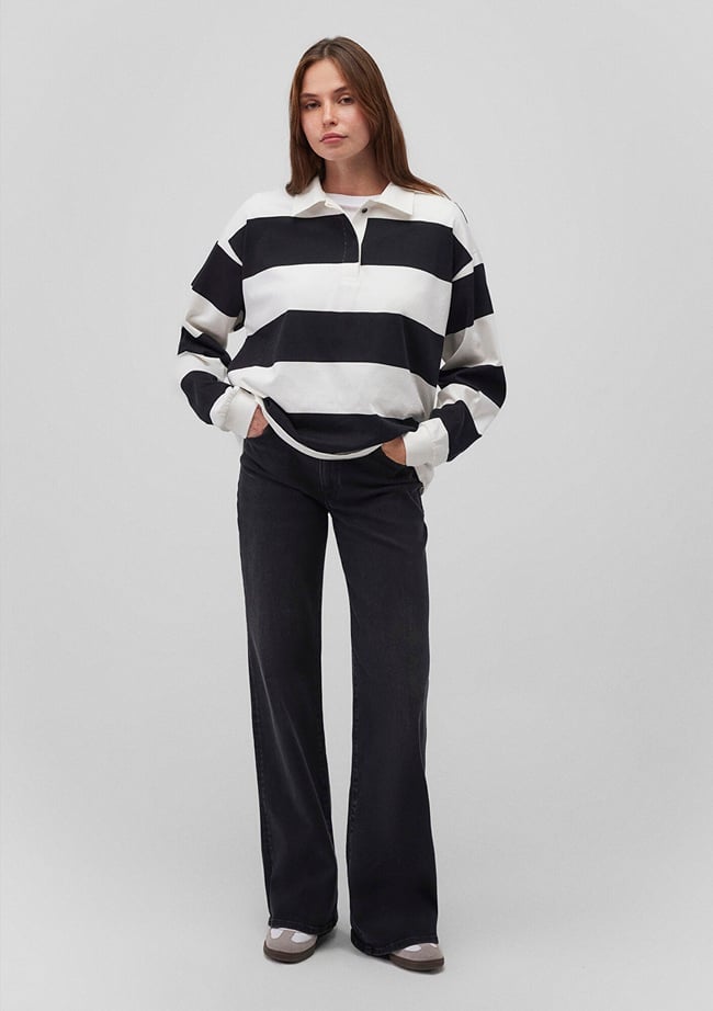  Mavi Deli Dolu Casual Vintage Gri Jean Pantolon 1010483050