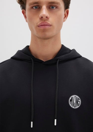  Mavi MVJNS Logo Baskılı Kapüşonlu Siyah Sweatshirt 0611786-900