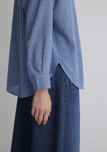  Mavi Oversize Mavi Gömlek Loose Fit / Bol Rahat Kesim 1210404-83767