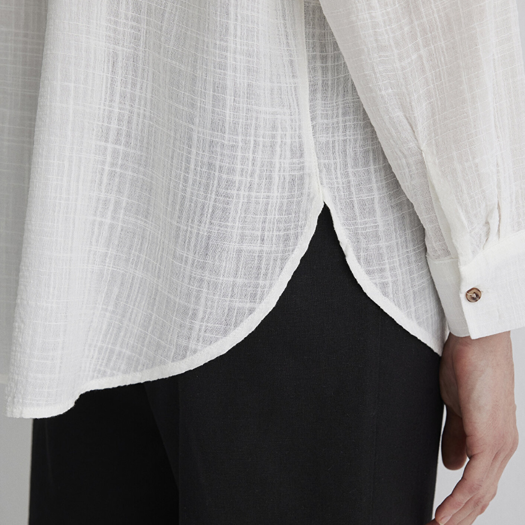 Mavi Oversize Ekru Gömlek Loose Fit / Bol Rahat Kesim 1210404-70057