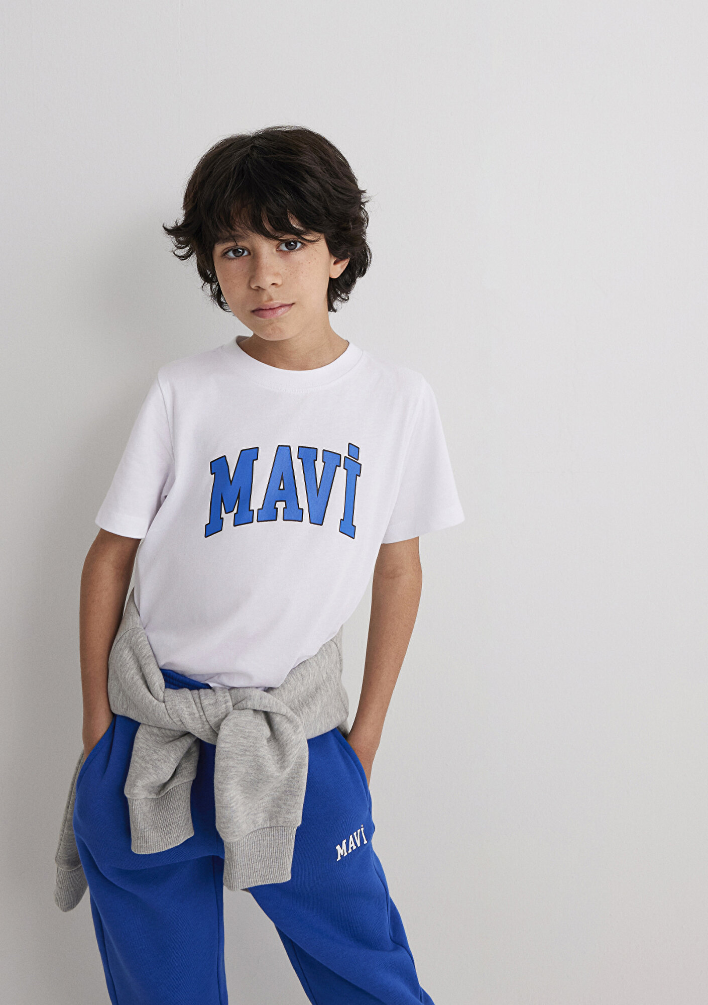  Mavi Mavi Logo Baskılı Beyaz Tişört Regular Fit / Normal Kesim 6610030-620