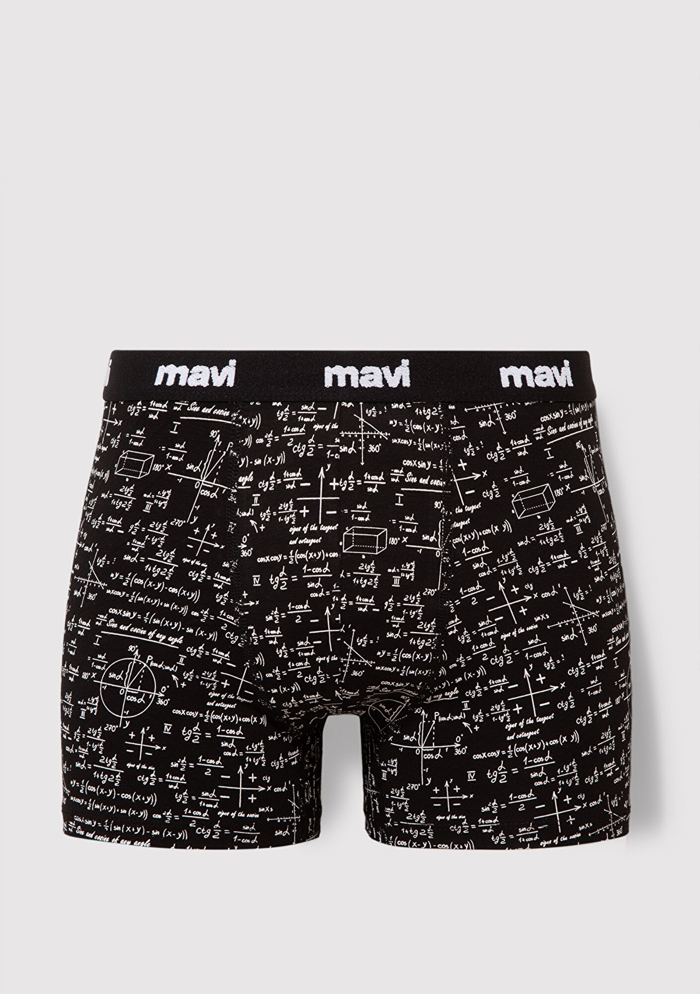  Mavi Baskılı Siyah Boxer 0910049-85857