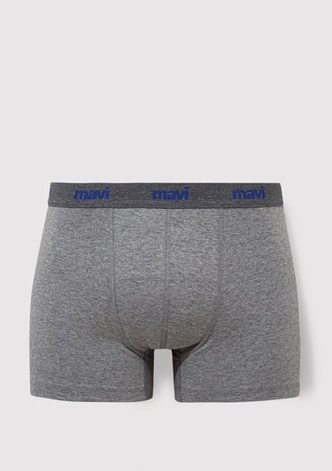  Mavi Gri Basic Boxer 0911180-83096