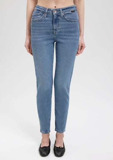  Mavi Cindy Gold Shape Gölgeli İndigo Mavisi Jean Pantolon 100277-33555