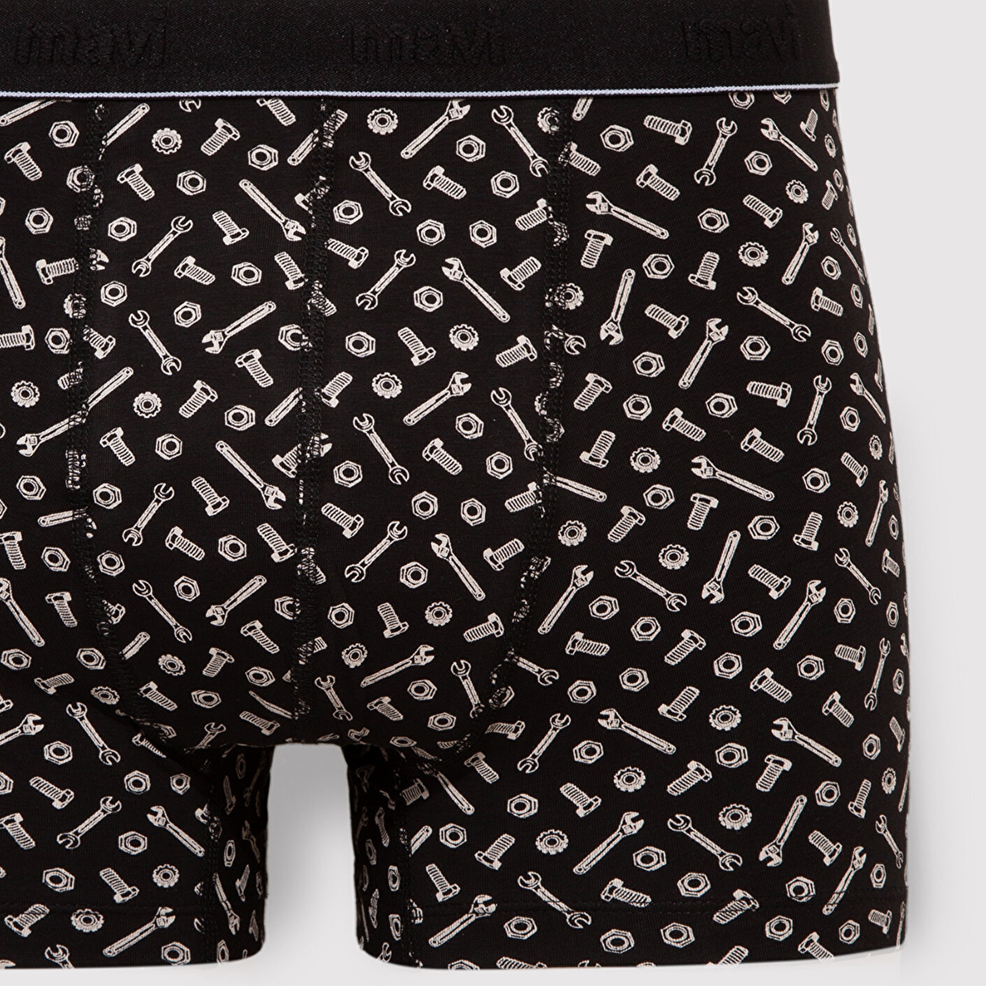 Mavi Baskılı Siyah Boxer 0910444-85857