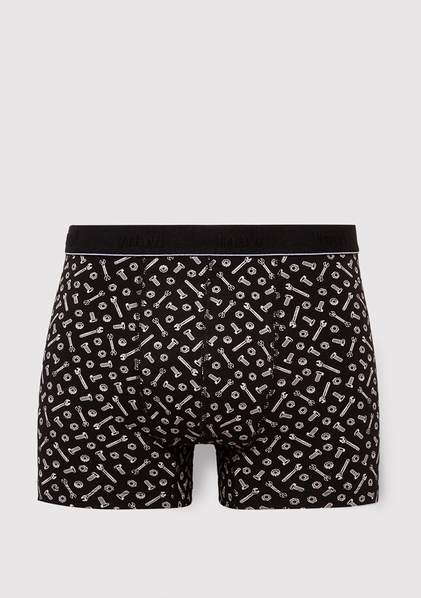  Mavi Baskılı Siyah Boxer 0910444-85857