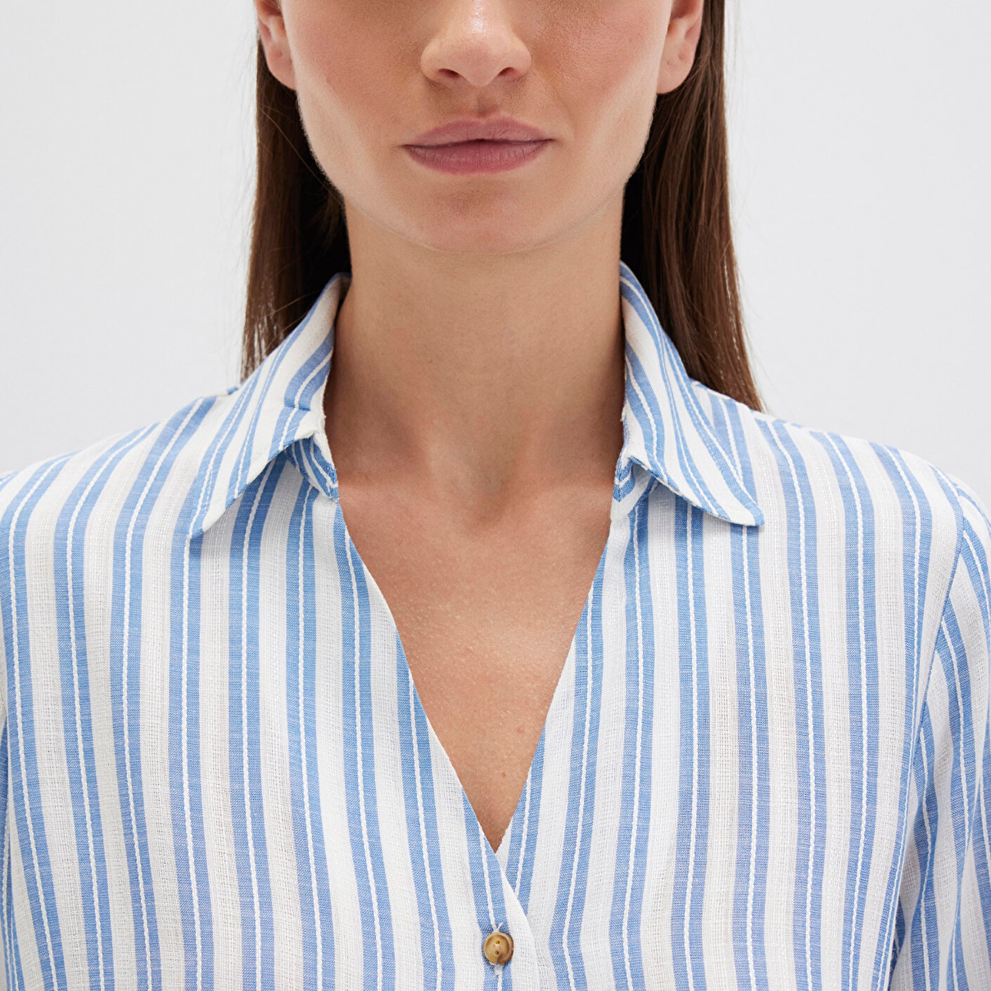 Mavi Mavi Çizgili Bluz 122400-83979