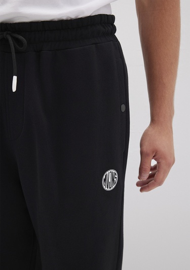  Mavi MVJNS Logo Baskılı Siyah Eşofman Altı 0010175-900