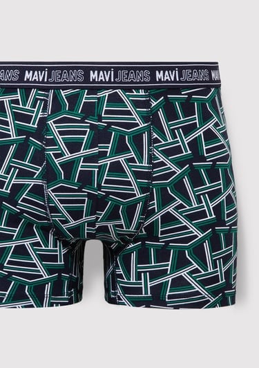  Mavi Baskılı Lacivert Boxer 0911065-83077